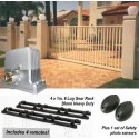 Sliding Gate Opener with 4 remotes, 4m gear rack & Safety Photo Sensors