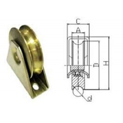 Sliding Gate Wheels, Set of 2 x 90mm U Groove Bearing Rollers External Bracket