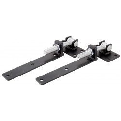 Black Adjustable Swing Gate Heavy Duty Top & Bottom Hinges 