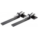 Black Timber Gate Strap Hinges Heavy Duty 300kg Set of 2 Adjustable