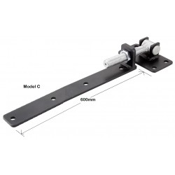 Black Timber Gate Strap Hinges Heavy Duty  Set of 2 Adjustable 600mm