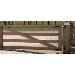 Black Adjustable Swing Gate Heavy Duty Top & Bottom Hinges 