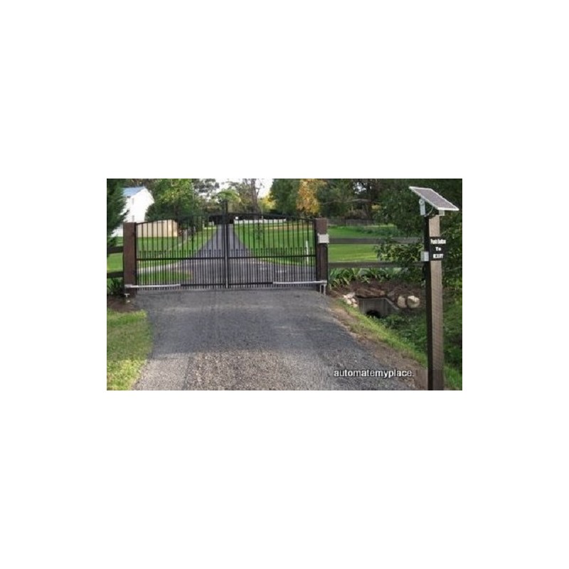 Solar Powered Double Swing Gate Opener Ahouse Stainless Steel Motors