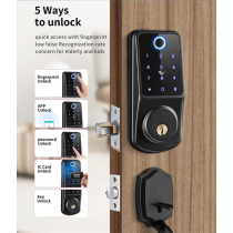 Secukey D2-F Smart Fingerprint Lock. Battery Powered. Wifi Tuya App.