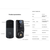 Secukey D2-F Smart Fingerprint Lock. Battery Powered. Wifi Tuya App.